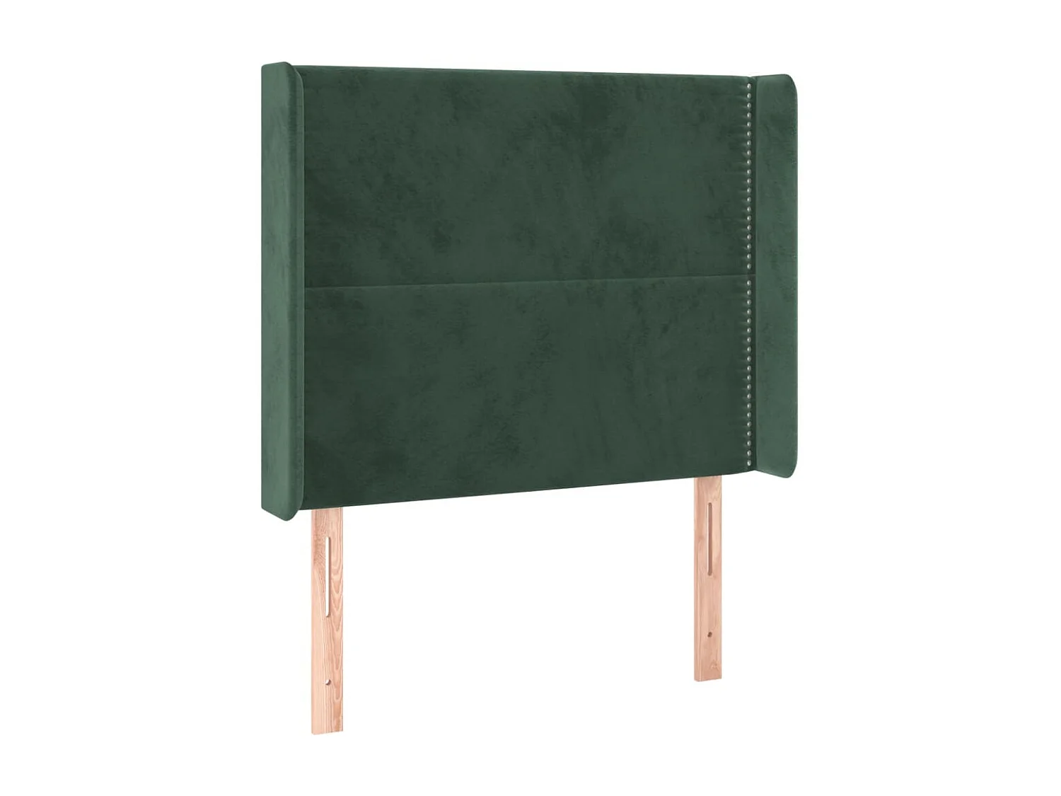 Cabeceira cama c/ abas veludo 83x16x118/128 cm verde-escuro