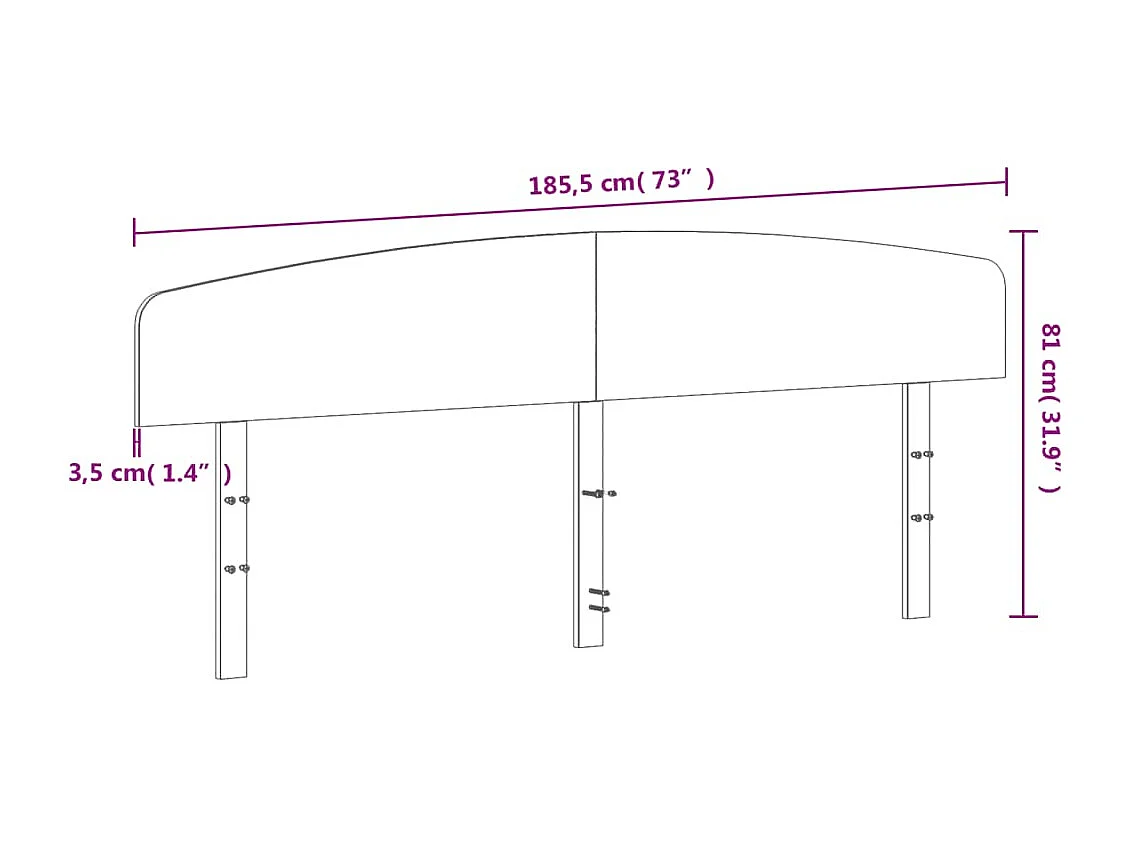 Tête de lit 180 cm bois massif de pin