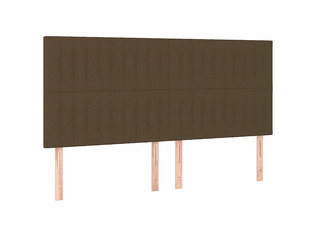 Tête de lit marron foncé 160 x 5 x 118/128 cm Tissu