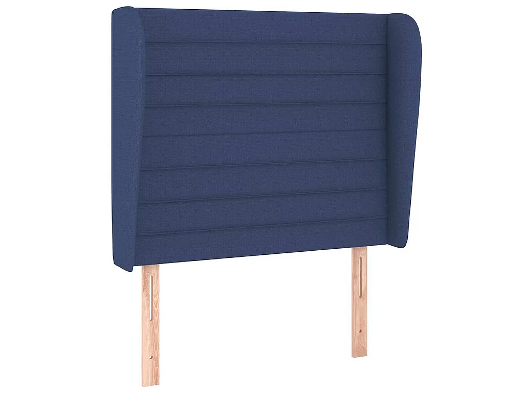 Kopfteil mit Ohren Blau 83x23x118/128 cm Stoff