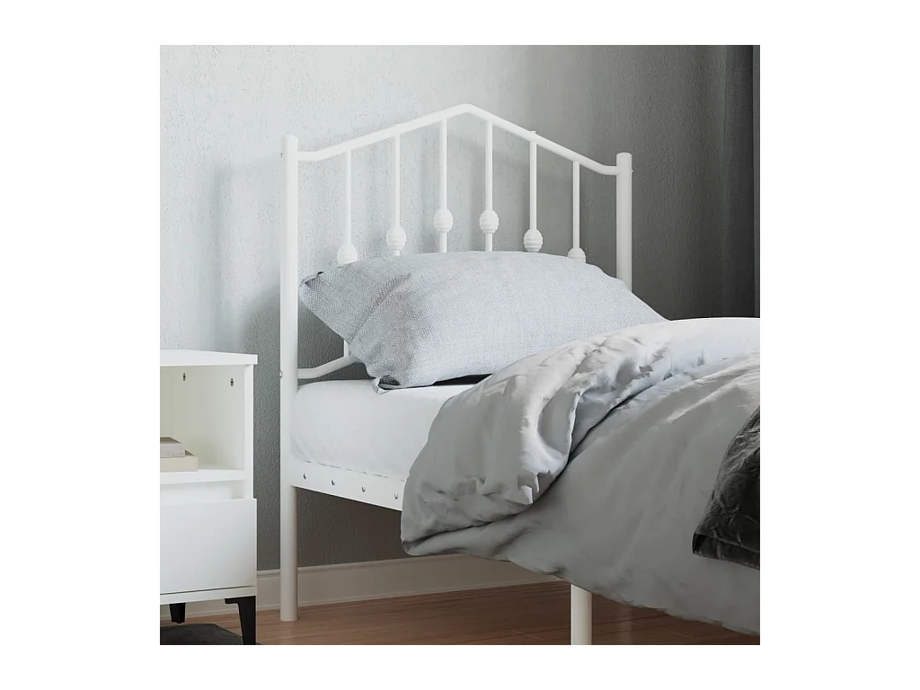 Testiera in Metallo Bianco 75 cm