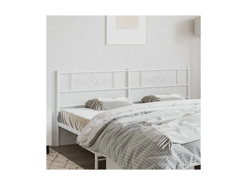 Cabeceira de cama 200 cm metal branco