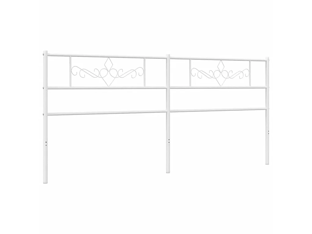 Vervangend hoofdbord 200 cm metaal wit