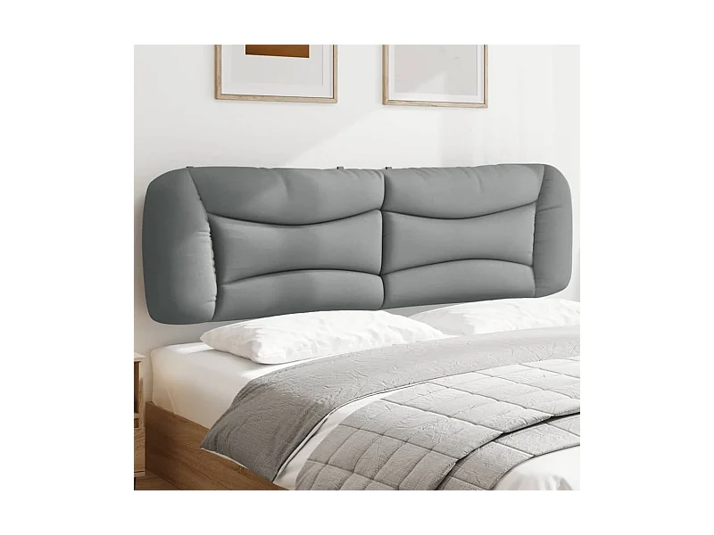 Coussin de tête de lit Hvar gris clair 180 cm tissu
