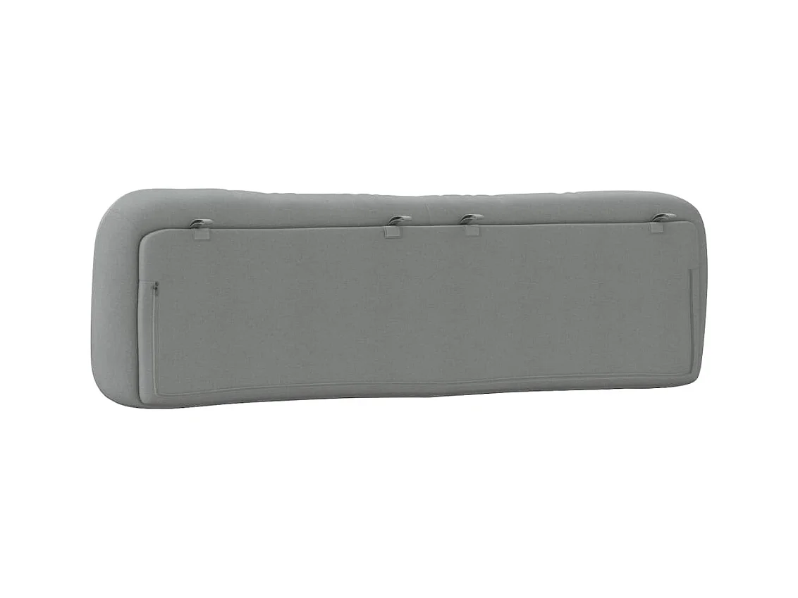 Coussin de tête de lit Hvar gris clair 180 cm tissu
