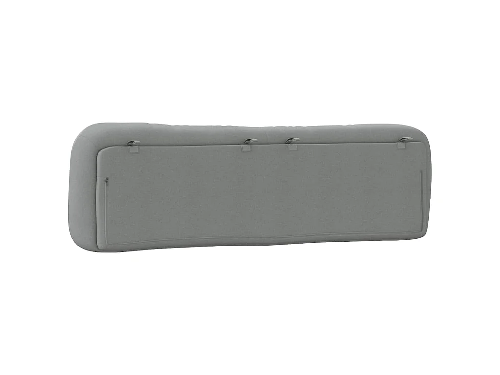 Hoofdbordkussen "Hvar" 180 cm stof lichtgrijs