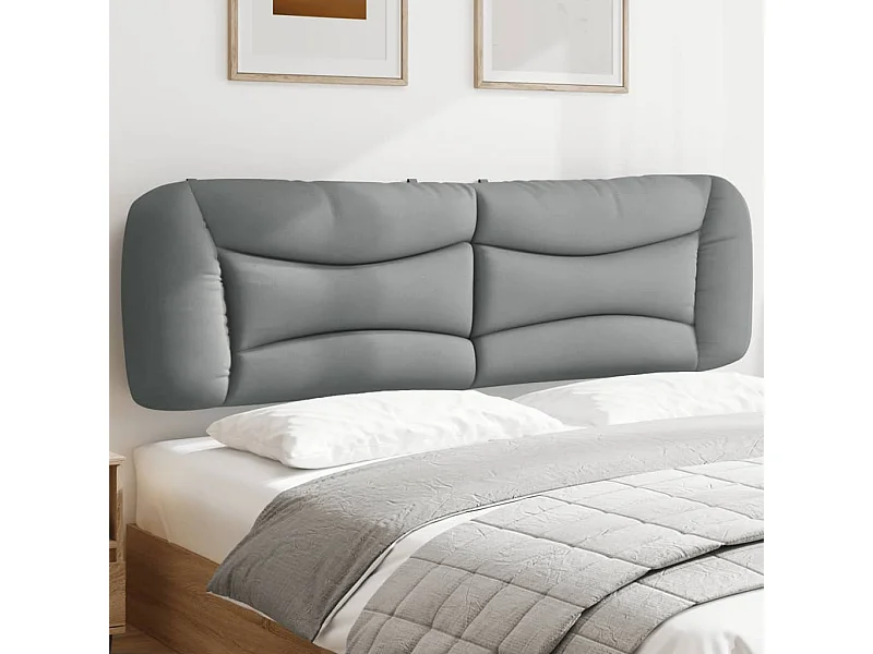 Coussin de tête de lit Hvar gris clair 180 cm tissu