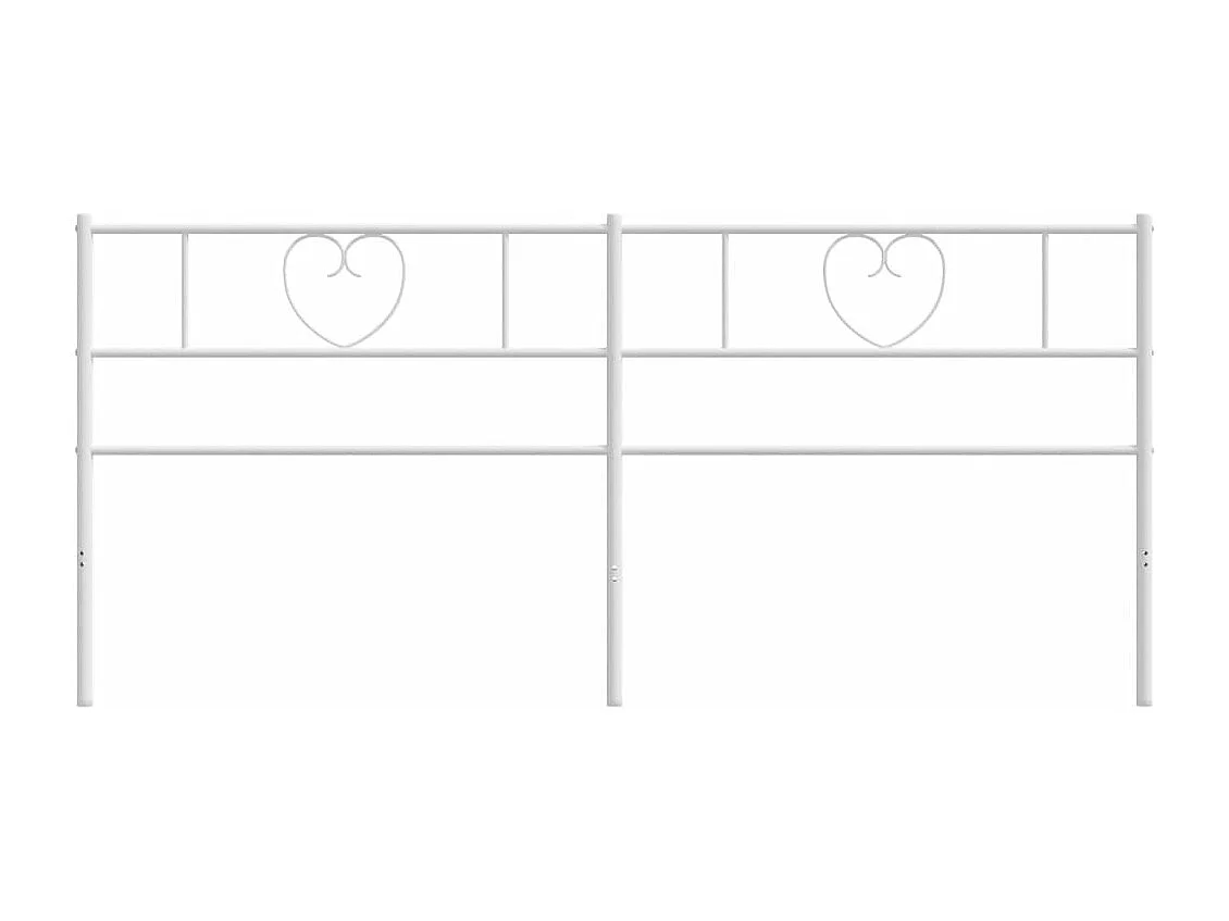 Cabecero de metal blanco 200 cm