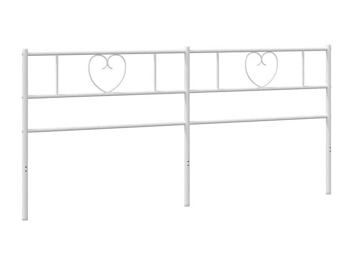 Vervangend hoofdbord 200 cm metaal wit