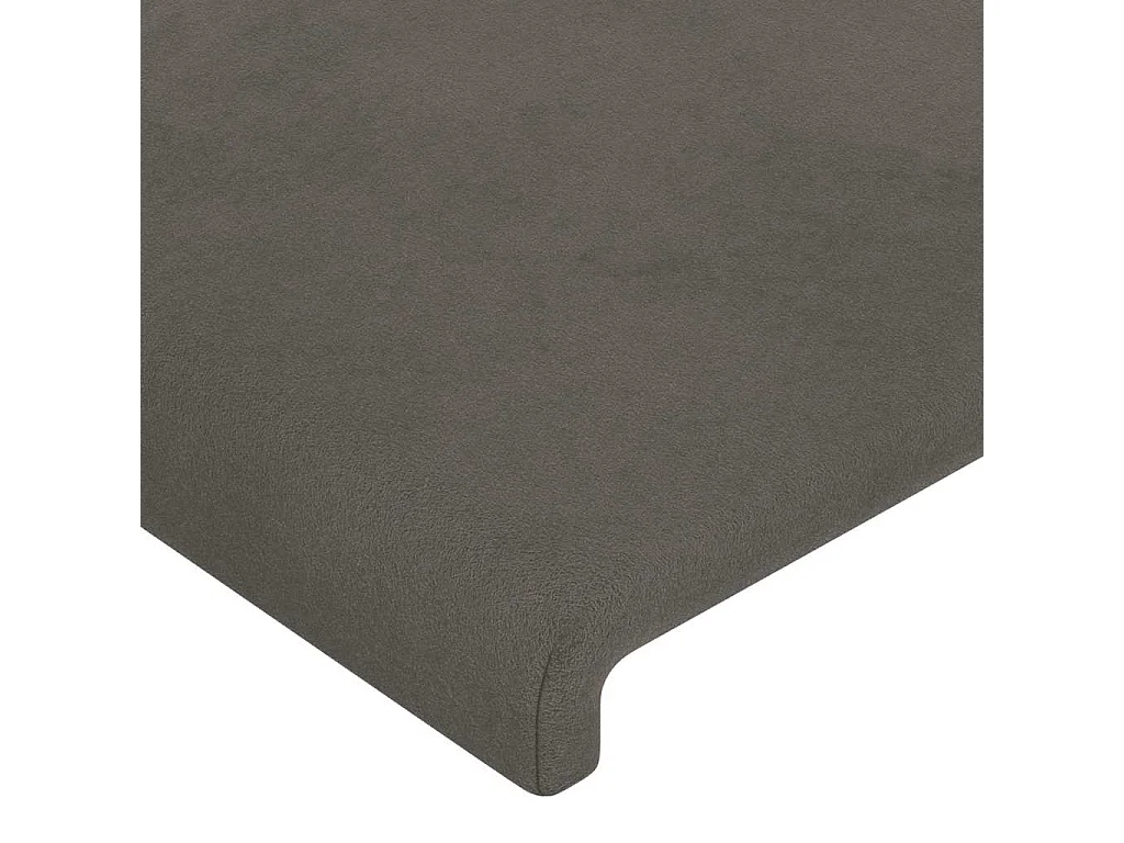Testiera a LED Grigio Scuro 163x16x78/88 cm in Velluto
