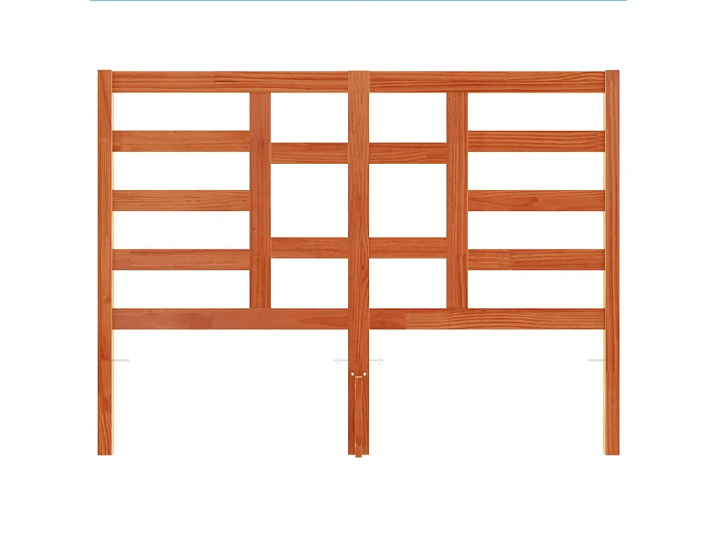 Tête de lit cire marron 135 cm bois massif de pin