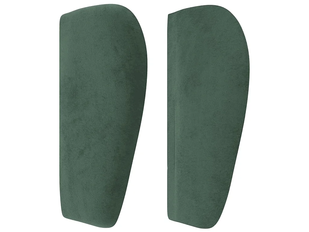 Tête de lit avec oreilles Vert foncé 163x23x78/88 cm Velours