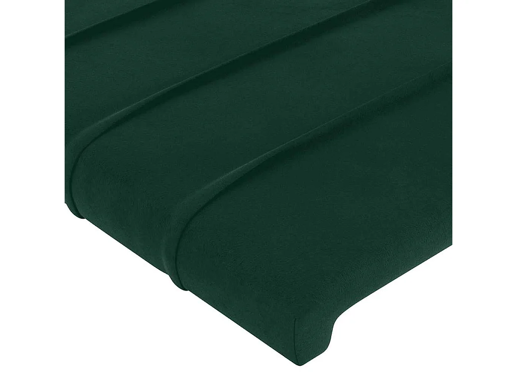 Tête de lit avec oreilles Vert foncé 163x23x78/88 cm Velours