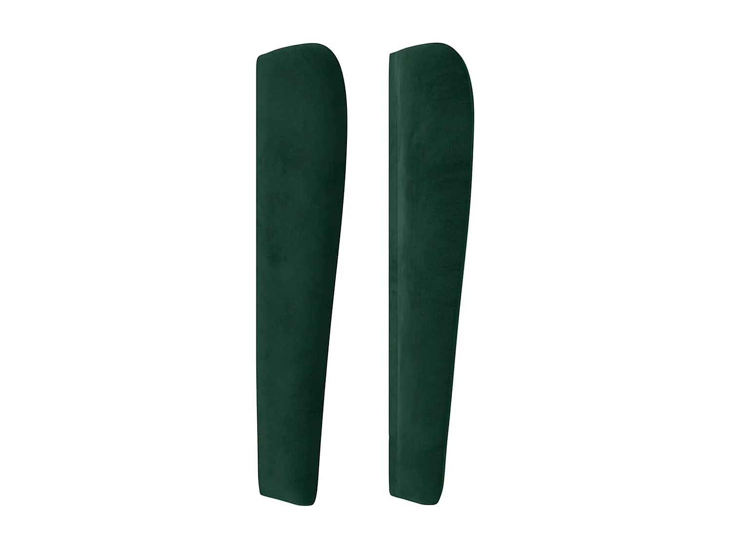 Tête de lit avec oreilles Vert foncé 163x23x118/128 cm Velours