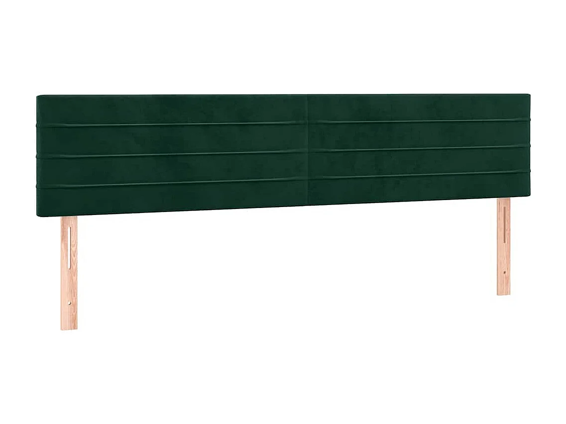 LED Kopfteil Dunkelgrün 160x5x78/88 cm Samt