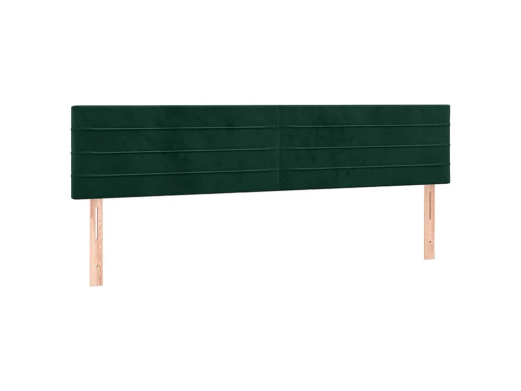 Tête de lit à LED Vert foncé 160x5x78/88 cm Velours