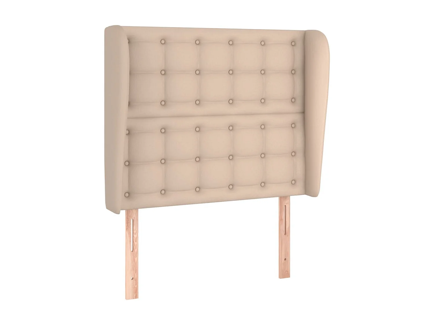 Cabeceira cama c/ abas couro artif. 93x23x118/128 cm cappuccino