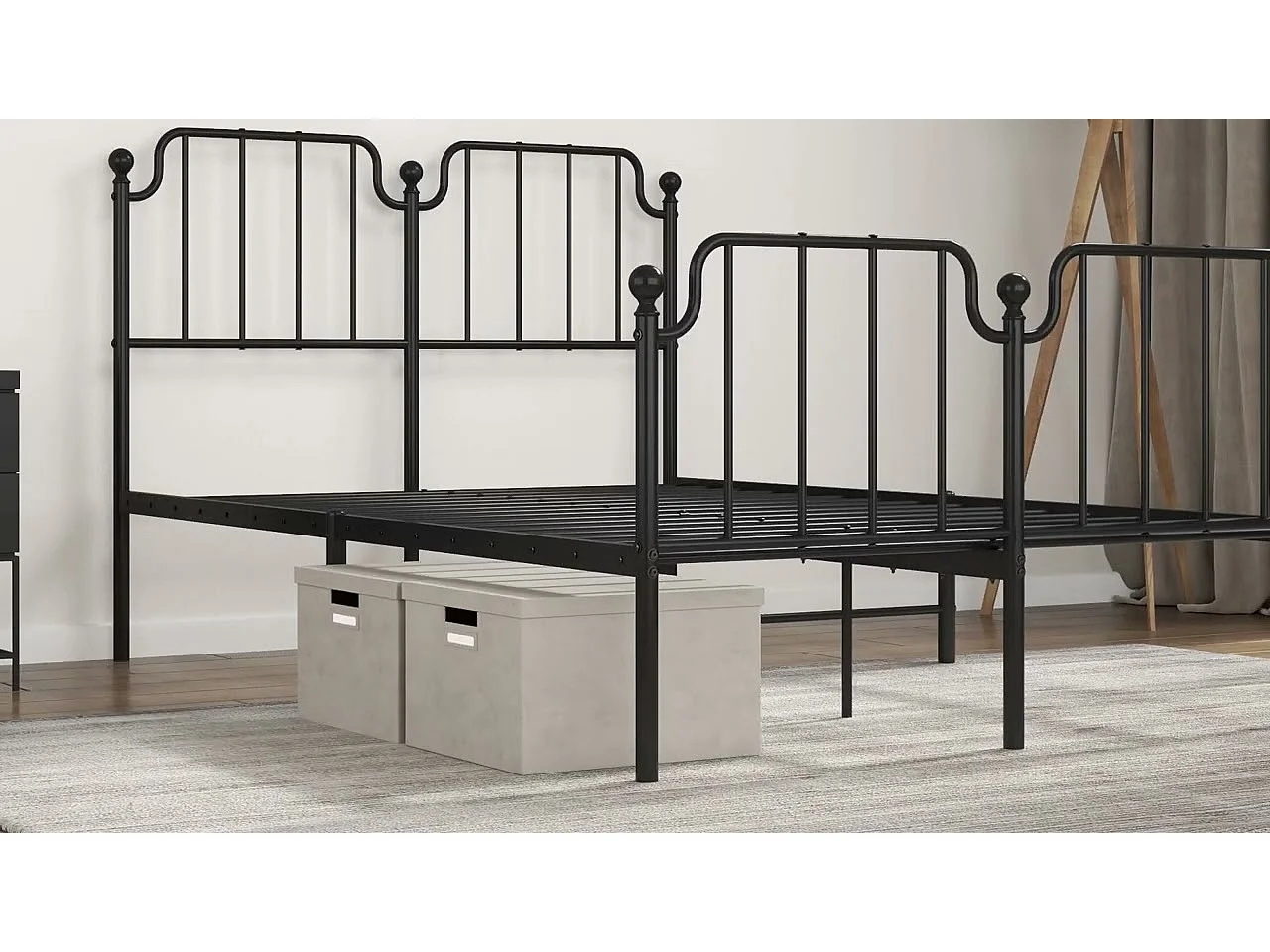 Tête de lit métal blanc 150 cm