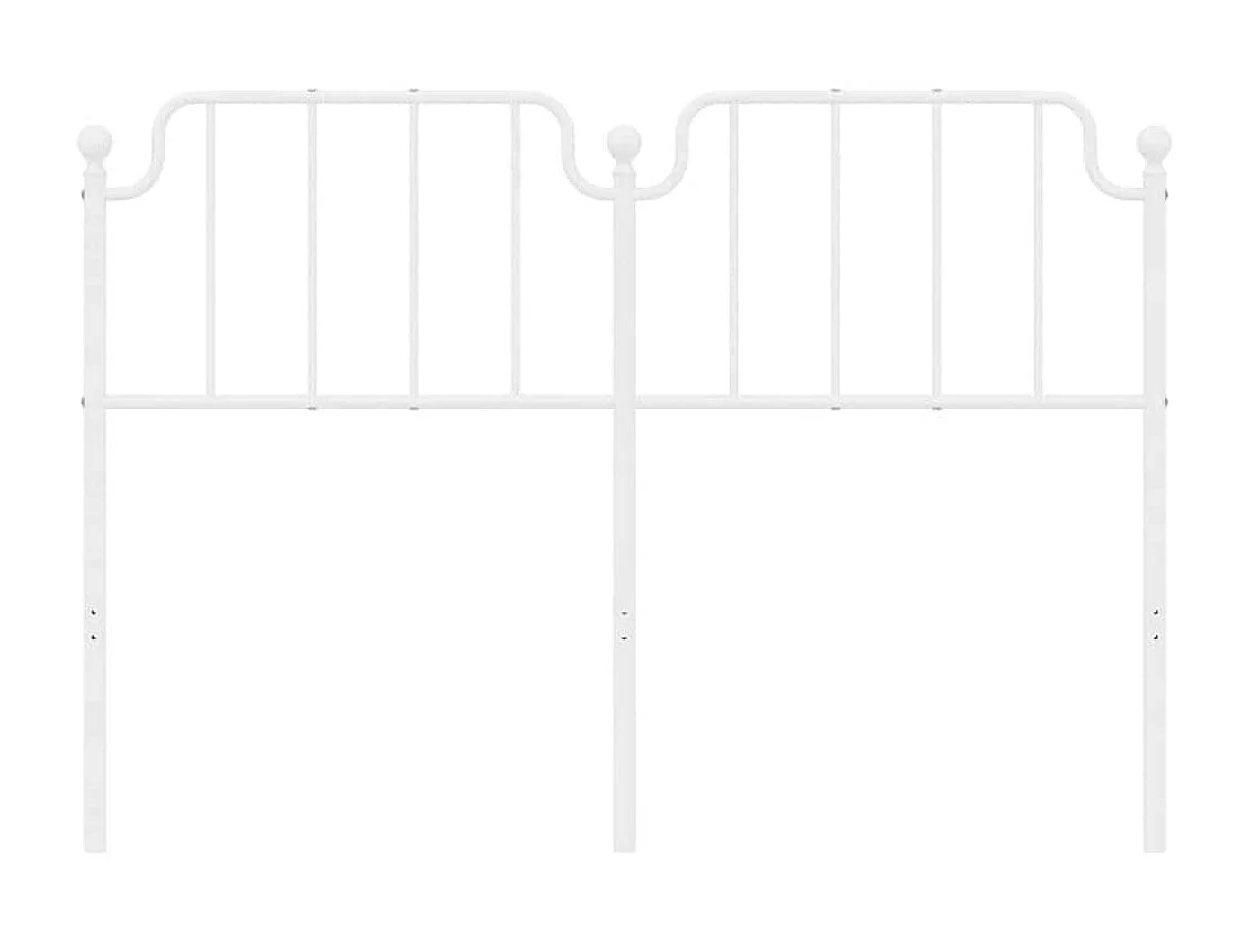 Tête de lit métal blanc 150 cm
