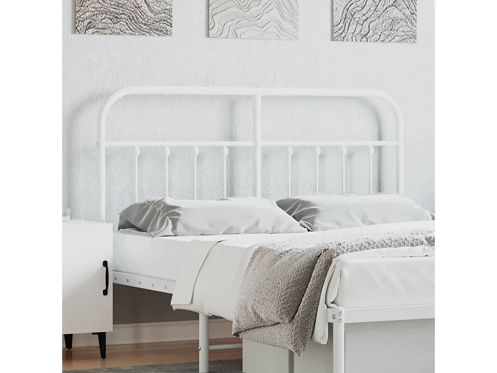 Cabecero de metal blanco 140 cm