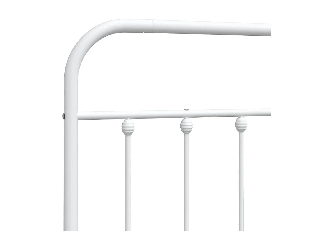 Ersatz-Kopfteil Metall Weiß 140 cm