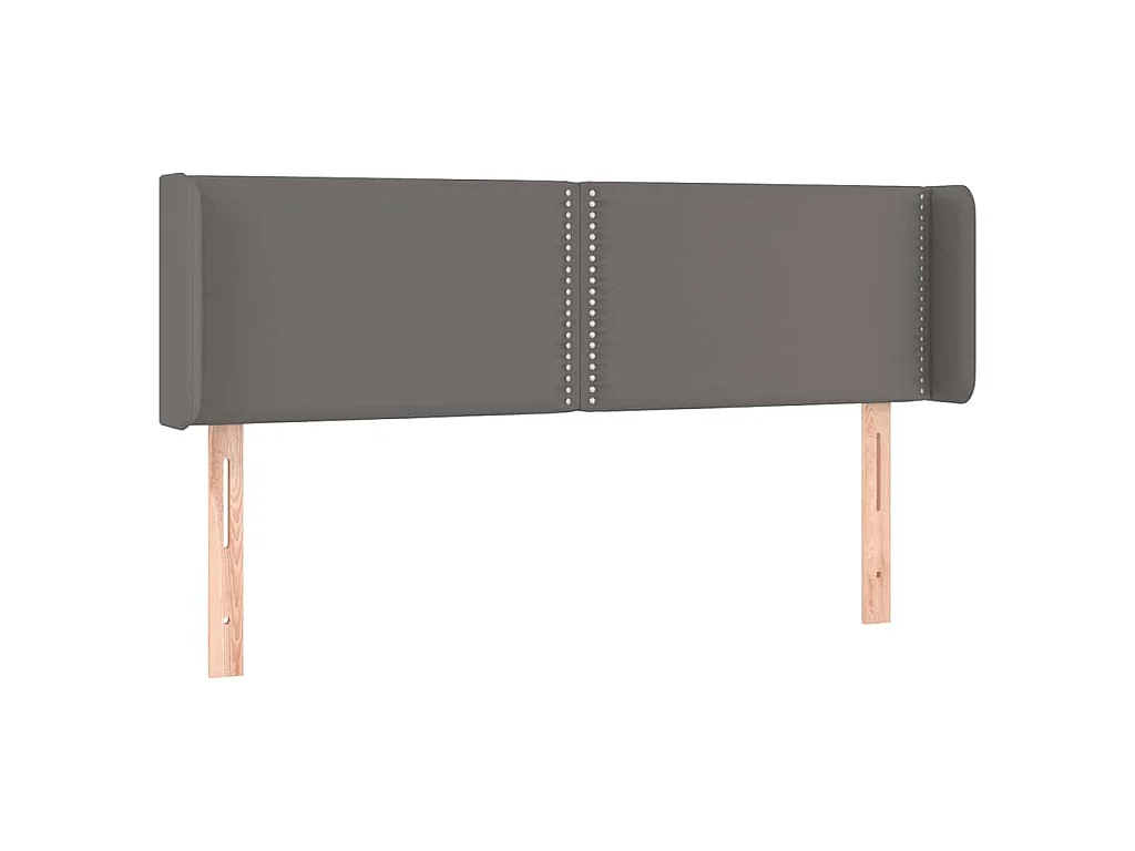 Tête de lit à LED Gris 147x16x78/88 cm Similicuir