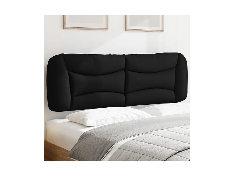 Kopfteil-Kissen "Hvar" Schwarz 160 cm Stoff