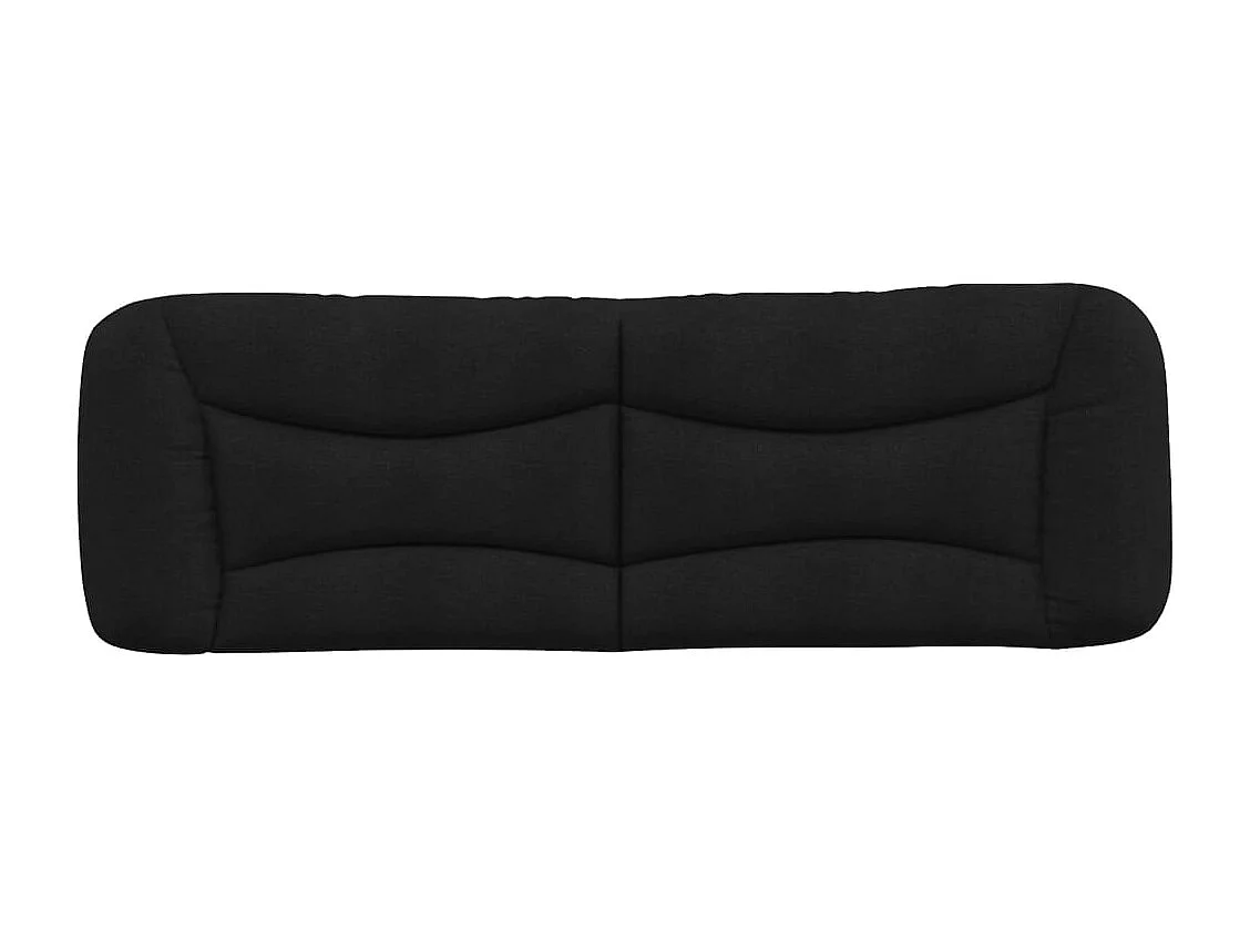 Coussin de tête de lit Hvar noir 160 cm tissu