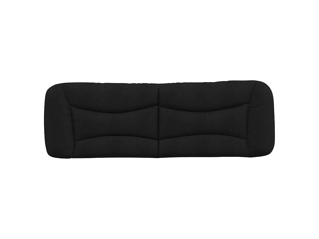 Coussin de tête de lit Hvar noir 160 cm tissu