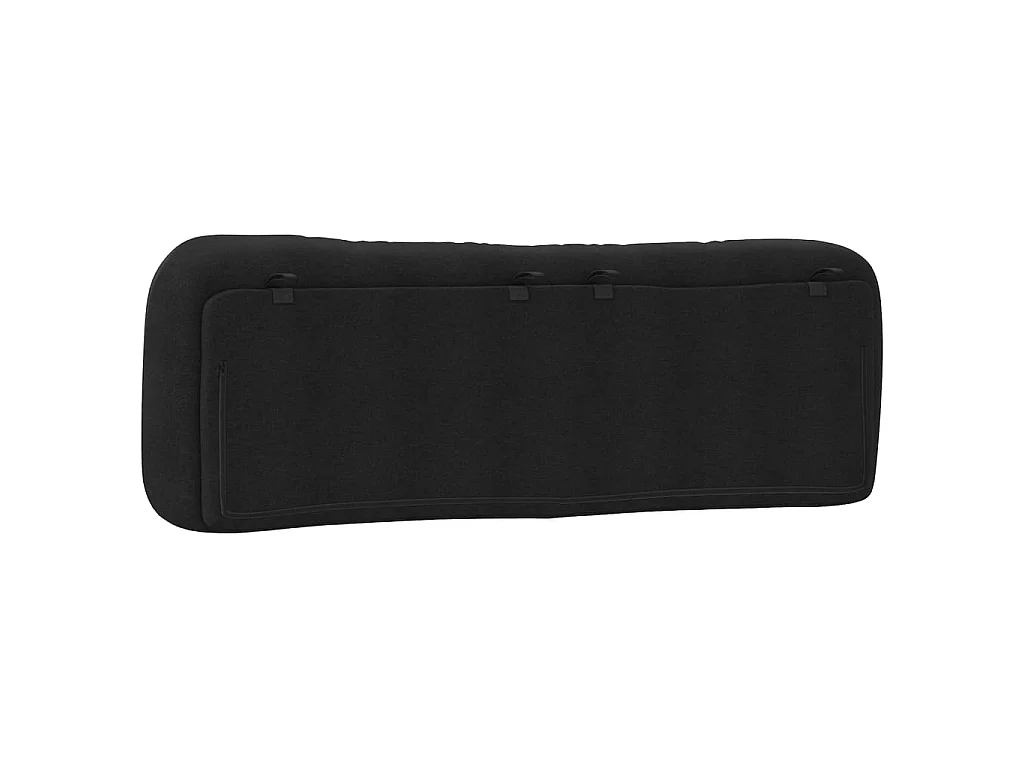 Coussin de tête de lit Hvar noir 160 cm tissu