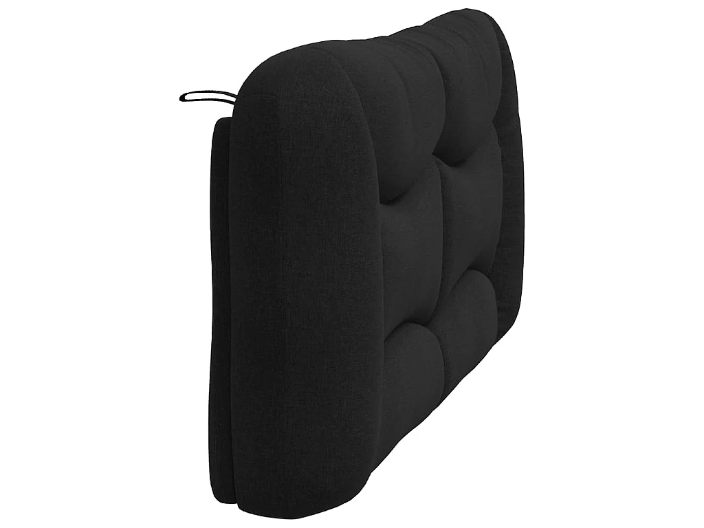 Kopfteil-Kissen "Hvar" Schwarz 160 cm Stoff