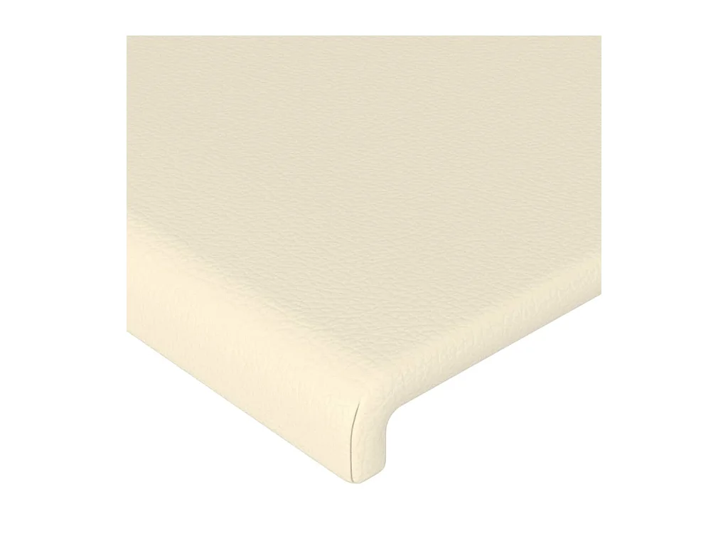 Hoofdbord LED 160x5x78/88 cm kunstleer crèmekleurig