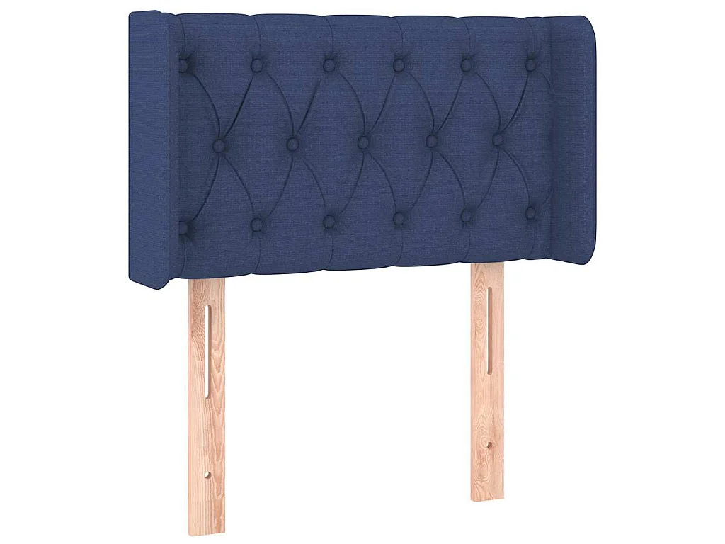 LED Kopfteil Blau 83x16x78/88 cm Stoff