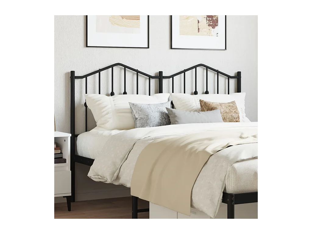 Tête de lit métal noir 140 cm
