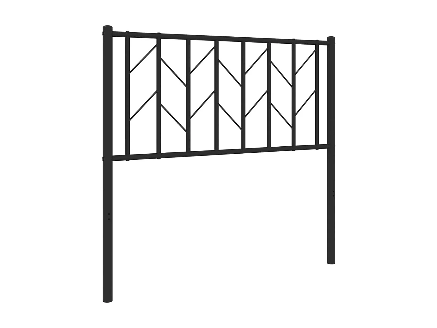 Cabeceira de cama 90 cm metal preto
