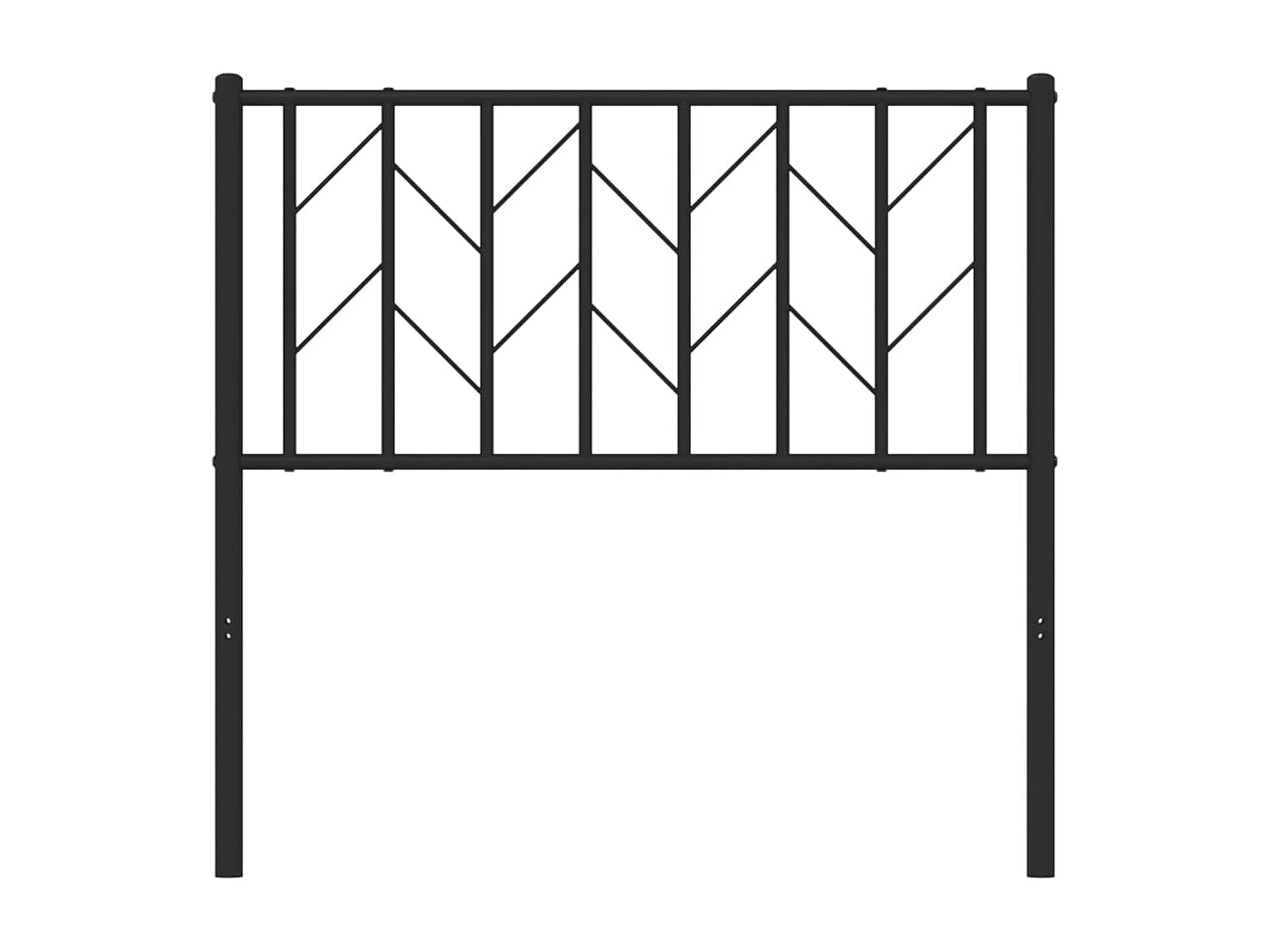 Cabeceira de cama 90 cm metal preto