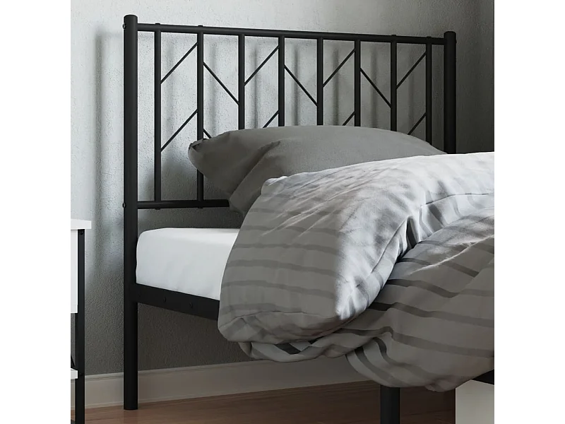 Cabeceira de cama 90 cm metal preto