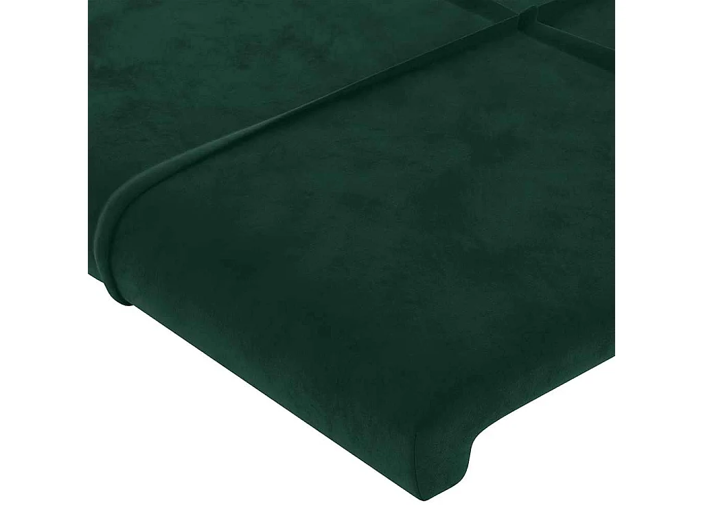 Tête de lit Vert foncé 160x5x118/128 cm Velours
