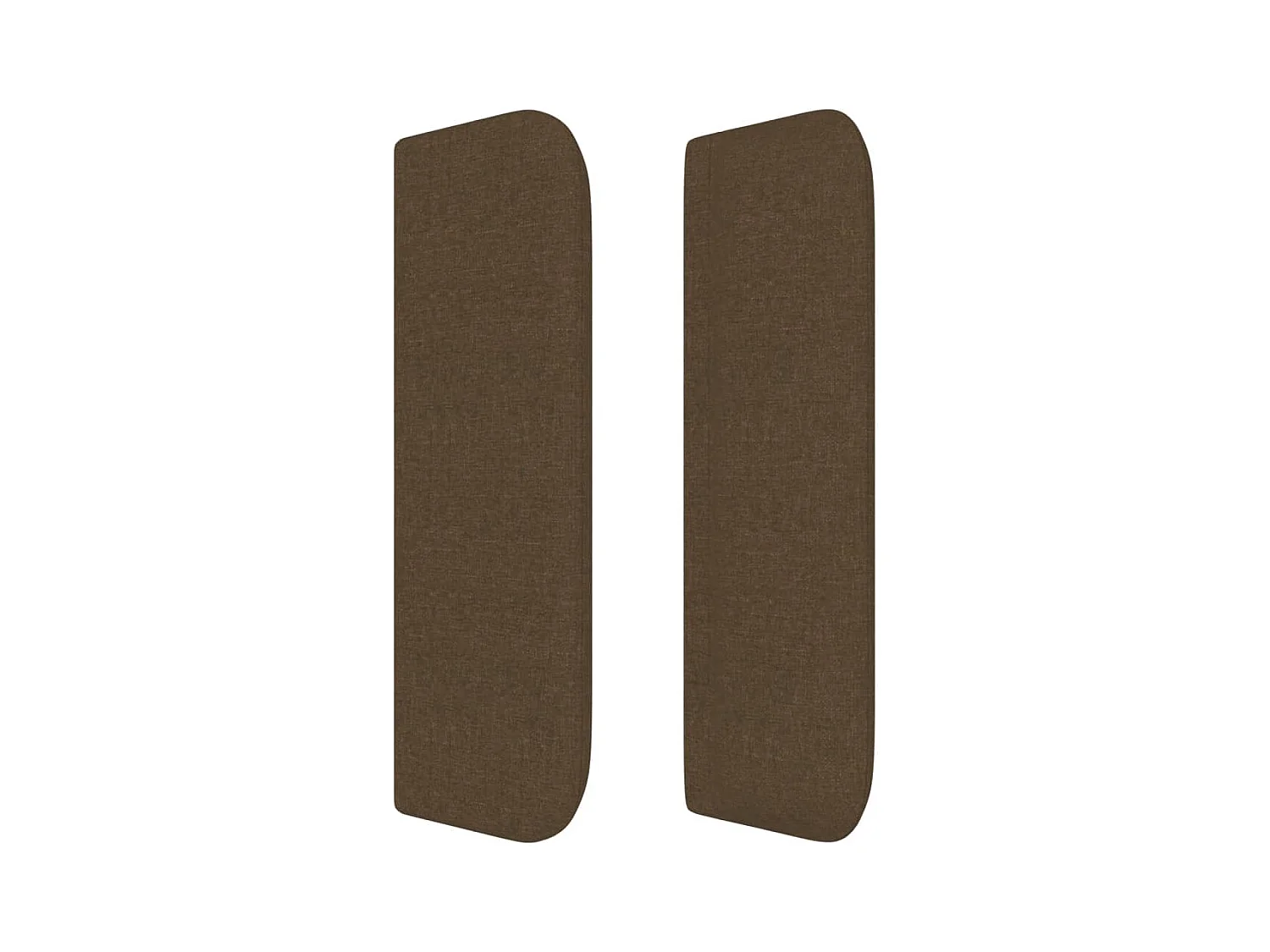 Tête de lit avec oreilles Marron Foncé 163x16x78/88 cm Tissu