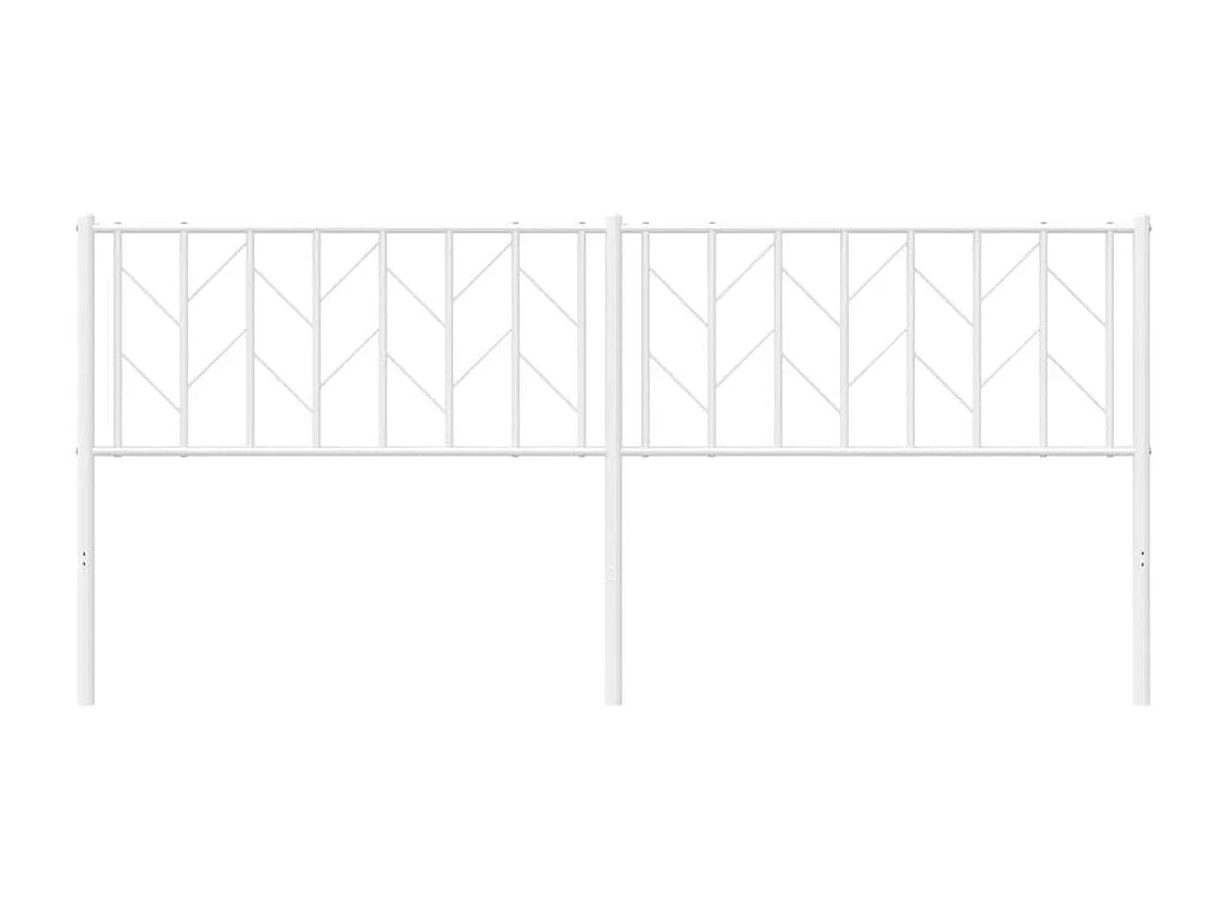 Vervangend hoofdbord 193 cm metaal wit