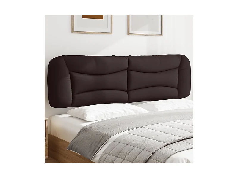 Coussin de tête de lit Hvar marron foncé 180 cm tissu