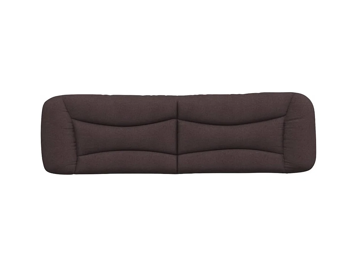 Coussin de tête de lit Hvar marron foncé 180 cm tissu