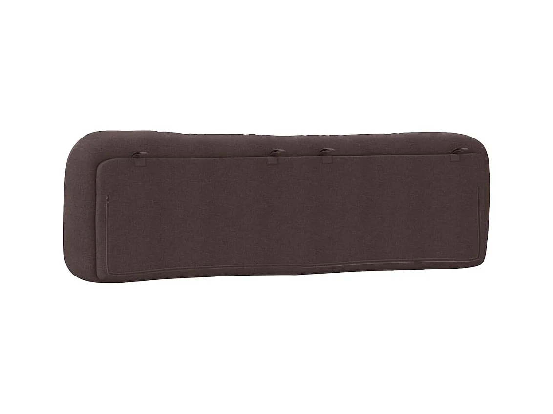 Coussin de tête de lit Hvar marron foncé 180 cm tissu