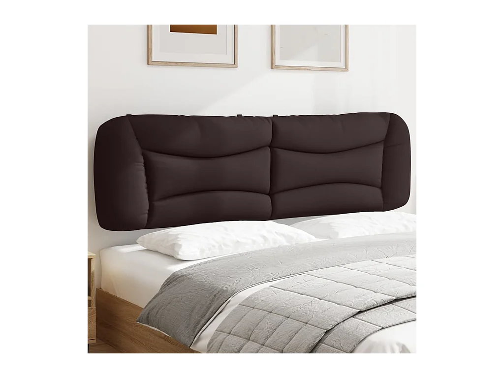 Coussin de tête de lit marron foncé 180 cm tissu