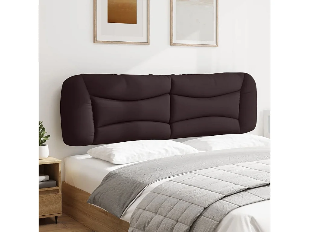 Kopfteil-Kissen "Hvar" Dunkelbraun 180 cm Stoff