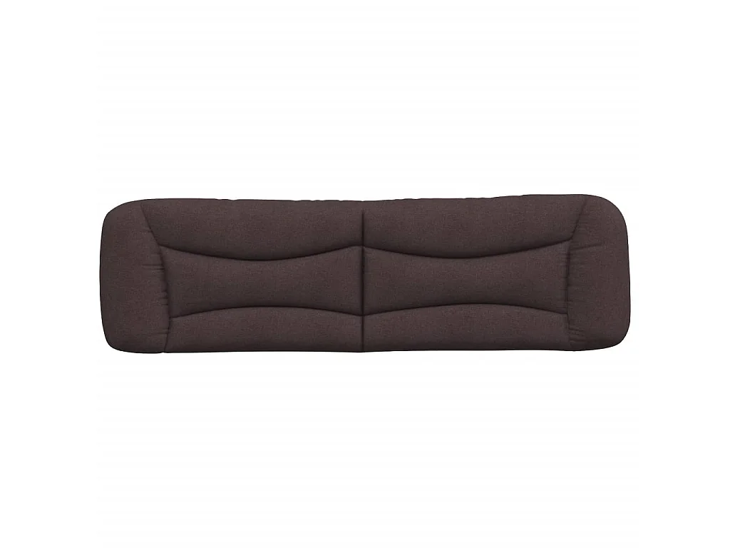 Kopfteil-Kissen "Hvar" Dunkelbraun 180 cm Stoff