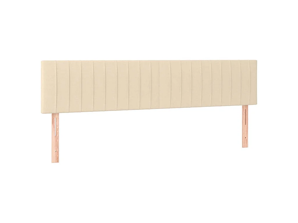 Tête de lit à LED Crème 160x5x78/88 cm Tissu