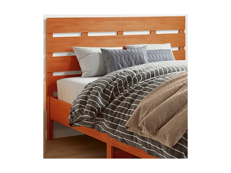 Tête de lit cire marron 150 cm bois massif de pin