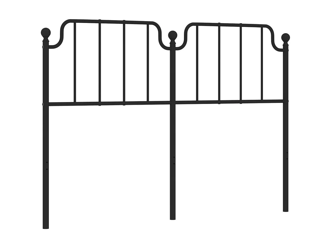 Cabeceira de cama 140 cm metal preto
