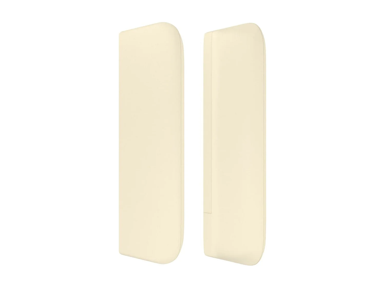 Tête de lit avec oreilles Crème 163x16x78/88 cm Similicuir